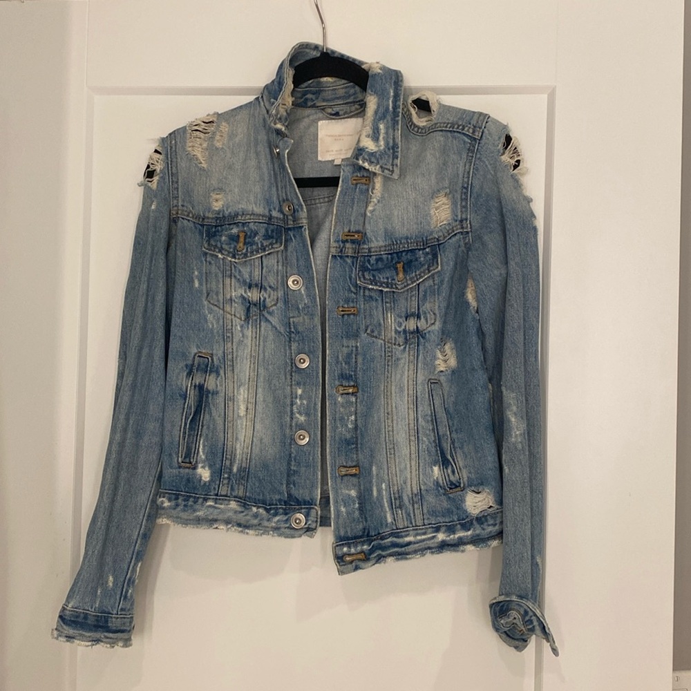 Zara Distressed Jean Jacket